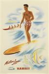 FRANK MCINTOSH (DATES UNKNOWN). MATSON LINES / HAWAII. Two posters. Circa 1940. 30x20 inches, 76x51 cm.